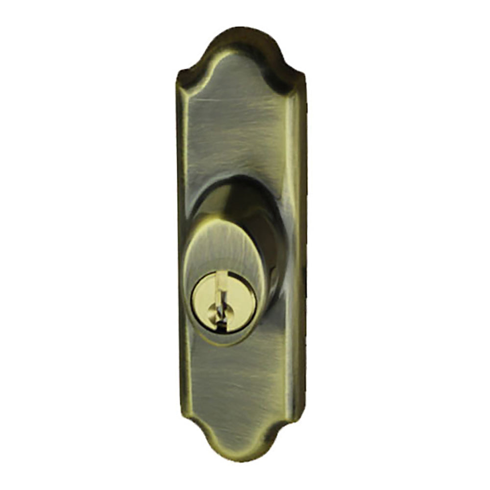 Andersen Gliding Door Keyed Lock, Covington - RH, Antique Brass - Andersen Gliding Door Keyed Lock, Covington - RH, Antique Brass