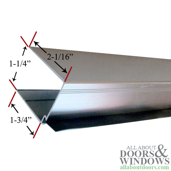 Storm Door Expander and Sweep, 1-1/4 Inch Doors, 35-1/16 Inch Length - Satin Nickel - Storm Door Expander and Sweep, 1-1/4 Inch Doors, 35-1/16 Inch Length - Satin Nickel