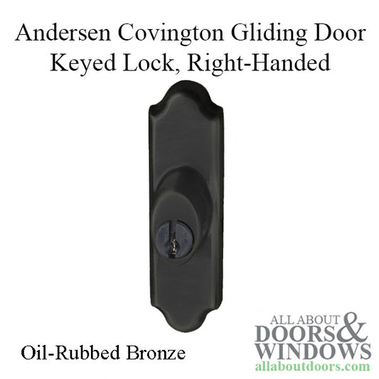 Andersen Gliding Door Keyed Lock, Covington - RH, Oil-Rubbed Bronze