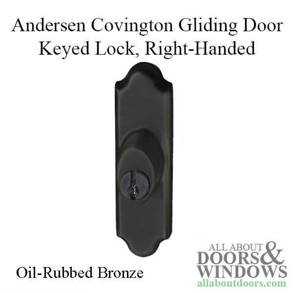 Andersen Gliding Door Keyed Lock, Covington - RH, Oil-Rubbed Bronze - Andersen Gliding Door Keyed Lock, Covington - RH, Oil-Rubbed Bronze