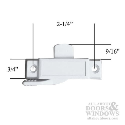 2-1/4 Sash Lock, 9/16 Latch Projection - Choose Color - 2-1/4 Sash Lock, 9/16 Latch Projection - Choose Color