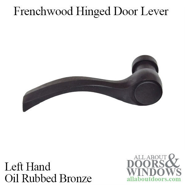 HANDLE, Frenchwood Hinged, New Style - Left HAND - Oil Rubbed Bronze - HANDLE, Frenchwood Hinged, New Style - Left HAND - Oil Rubbed Bronze