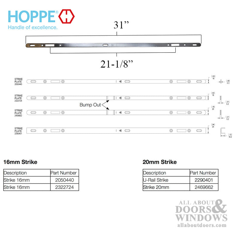 Hoppe Multipoint Lock - 35mm 2 Hooks, Multipoint Sliding Door Lock - Hoppe Multipoint Lock - 35mm 2 Hooks, Multipoint Sliding Door Lock