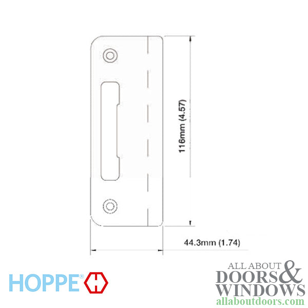 Strike Plate, PT0009N, Tongue curved lip 1.74 x 4.57 - Oil-Rubbed Brass - Strike Plate, PT0009N, Tongue curved lip 1.74 x 4.57 - Oil-Rubbed Brass