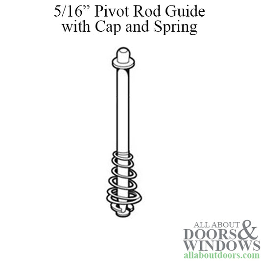 Pivot Rod, 5/16, Guide, w/ Cap & Spring