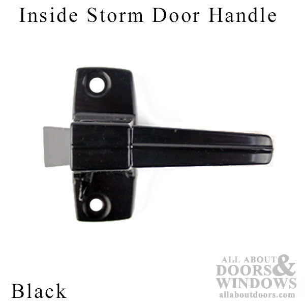 Inside Storm Door Handle, ZD Flat Slot - Black - Inside Storm Door Handle, ZD Flat Slot - Black