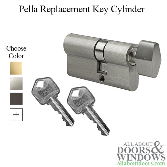 Pella Key Cylinder With Thumb Turn Fits Storm Doors Includes Kwikset Keys