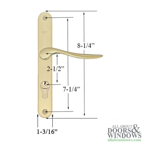 Pella Storm Door Handleset Single Key Thumbturn 305014 For Use With 2-Bolt Lock-Choose Color - Pella Storm Door Handleset Single Key Thumbturn 305014 For Use With 2-Bolt Lock-Choose Color