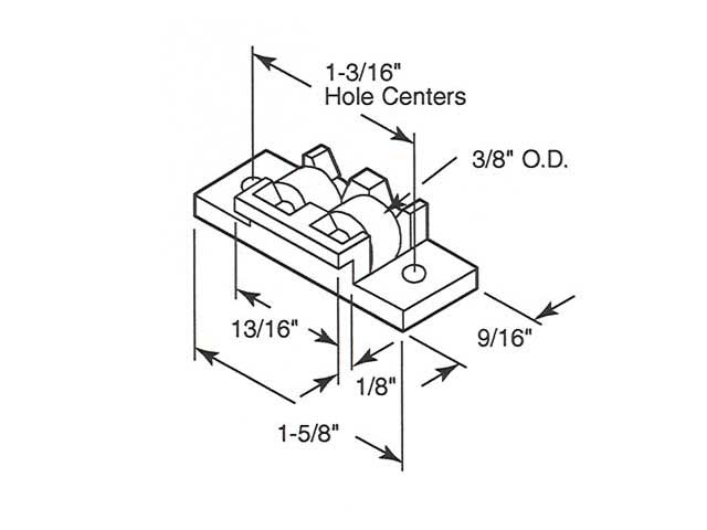 Roller Assembly (Flat) - Sliding Windows, Nylon / Steel - Roller Assembly (Flat) - Sliding Windows, Nylon / Steel