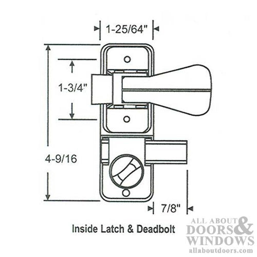 Larson Magna-Core Storm Door Lever Handle Set with Deadbolt - Larson Magna-Core Storm Door Lever Handle Set with Deadbolt