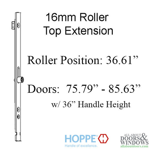 16mm Manual Top Extension, Roller @ 36.61