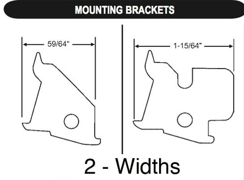 Mounting Bracket, Large 1-15/64 - White - Mounting Bracket, Large 1-15/64 - White