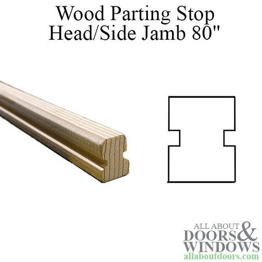 Wood Parting Stop Head Side Jamb 80"