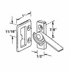 Peerless Tilt Latch, Handed, Pair - Black Plastic - Peerless Tilt Latch, Handed, Pair - Black Plastic