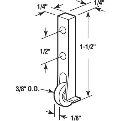 Roller Assembly (Flat) - Sliding Windows, Vertical Rail - Nylon - Roller Assembly (Flat) - Sliding Windows, Vertical Rail - Nylon