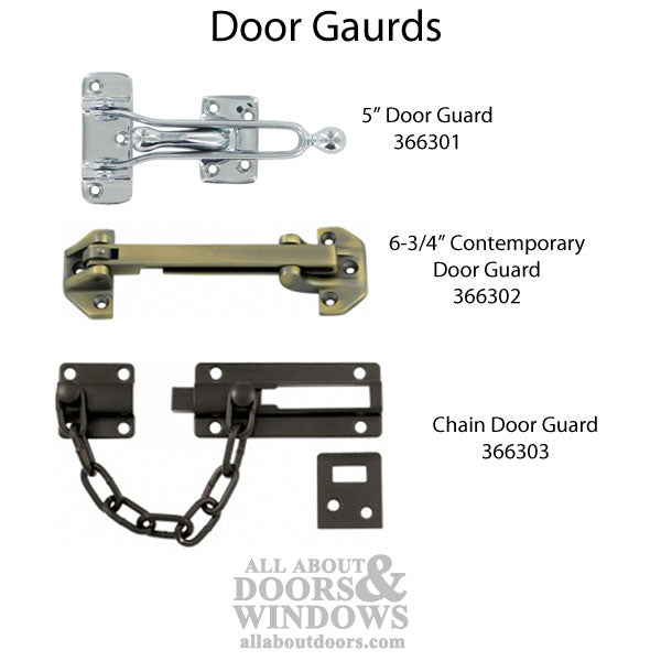 5 in Door Guard, Solid Brass - Choose Finish - 5 in Door Guard, Solid Brass - Choose Finish