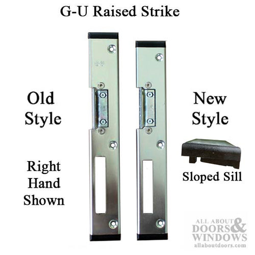 Raised Latch & Deadbolt Strike Plate - Right Hand - Raised Latch & Deadbolt Strike Plate - Right Hand