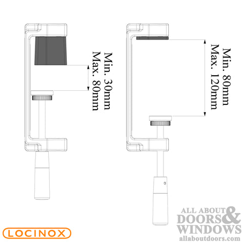 Locinox Clamp Set for Gate Frames - 4 Clamps - Locinox Clamp Set for Gate Frames - 4 Clamps