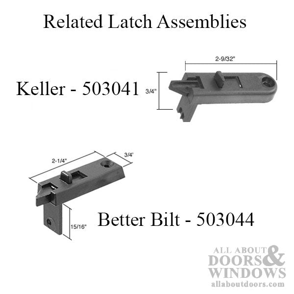 Tilt Window Slide Latch Assembly, Pairs - Choose Color - Tilt Window Slide Latch Assembly, Pairs - Choose Color