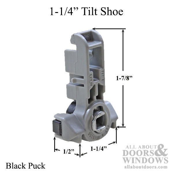 Tilt shoe, 1-1/4 - Black, Inverted Channel Balance - Tilt shoe, 1-1/4 - Black, Inverted Channel Balance