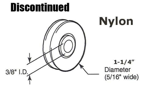 Roller Only, 1-1/4 Diameter Nylon Wheel - DISCONTINUED and Limited to existing stock - Roller Only, 1-1/4 Diameter Nylon Wheel - DISCONTINUED and Limited to existing stock