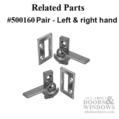 Window Latch, Aluminum Sash Hardware, Diecast (Left Hand) - Bright Zinc - Window Latch, Aluminum Sash Hardware, Diecast (Left Hand) - Bright Zinc