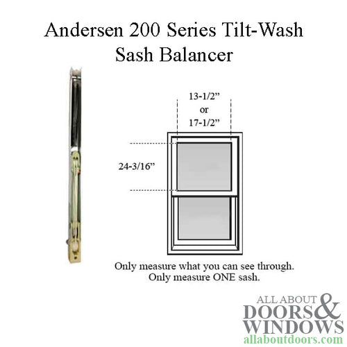 Andersen 200 Series Tilt-Wash Double Hung Sash Balancer - M649 - Andersen 200 Series Tilt-Wash Double Hung Sash Balancer - M649