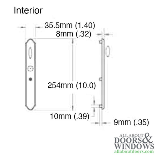 HOPPE HLS 9000 Multipoint Lock Dummy Handle Set for Sliding Doors with Verona Lever Rustic Umber - HOPPE HLS 9000 Multipoint Lock Dummy Handle Set for Sliding Doors with Verona Lever Rustic Umber