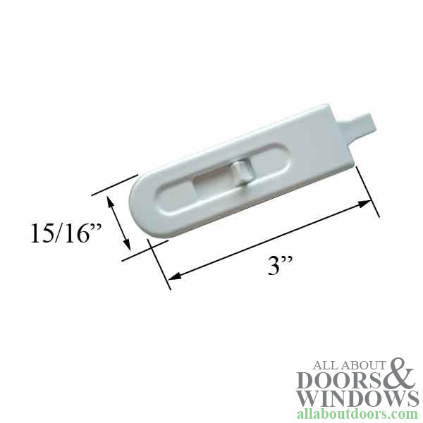 Non-Handed Tilt Latch with Square Pivot End - White - Non-Handed Tilt Latch with Square Pivot End - White