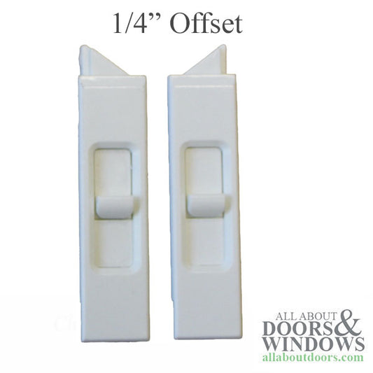 Sightline Tilt-in window Latch, Slide-In Plastic, Pairs - White