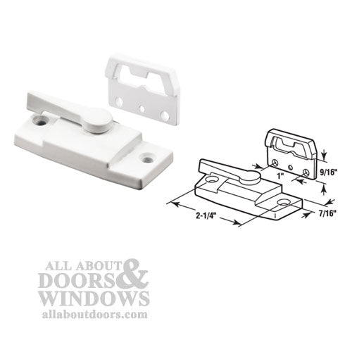 Sash / Cam Lock - Vinyl and Aluminum Sash Hardware, Diecast - White - Sash / Cam Lock - Vinyl and Aluminum Sash Hardware, Diecast - White