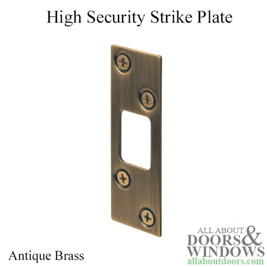 Strike, High Security 3-5/8 inch Long (Antique Brass)