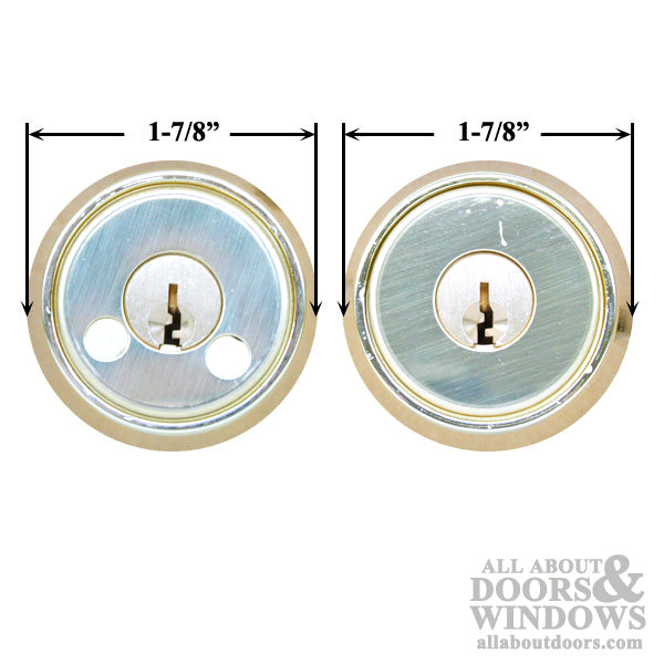 Snap-In Keyed Double Cylinder Deadbolt Lock - Polished Brass - Snap-In Keyed Double Cylinder Deadbolt Lock - Polished Brass