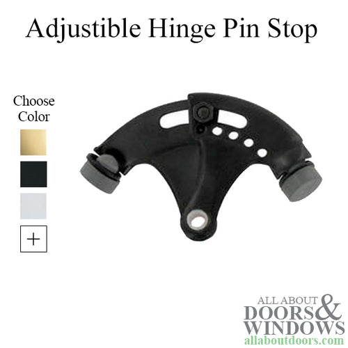 Adjustable Hinge Pin Stop, Solid Brass  - Choose Finish - Adjustable Hinge Pin Stop, Solid Brass  - Choose Finish