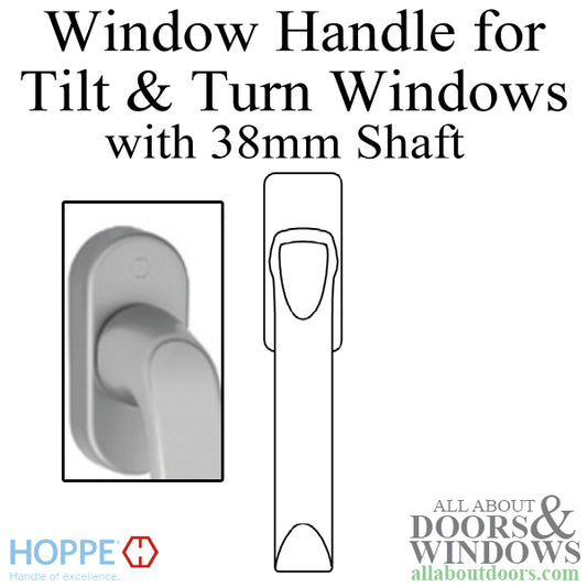 London Non-Locking Handle for Tilt & Turn Windows - Made of Aluminum - Titan