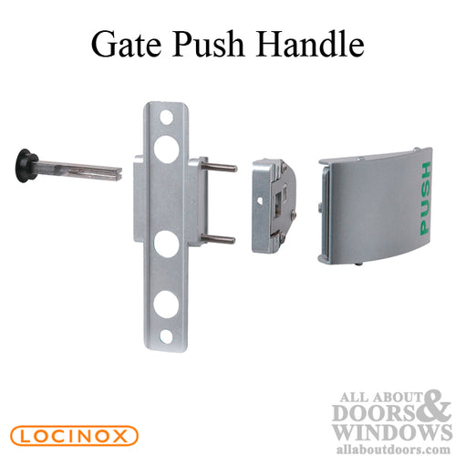 Locinox Push Set for Gates with 2.187 Inch Spindle - Locinox Push Set for Gates with 2.187 Inch Spindle