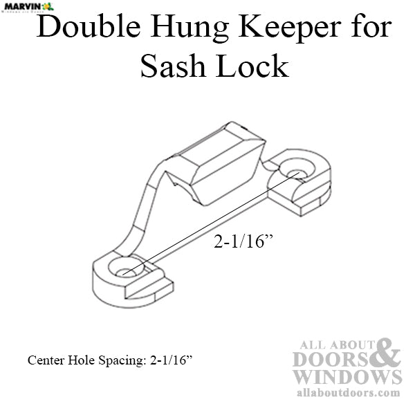 Marvin Ultimate Double Hung Keeper for sash lock - Choose Color - Marvin Ultimate Double Hung Keeper for sash lock - Choose Color