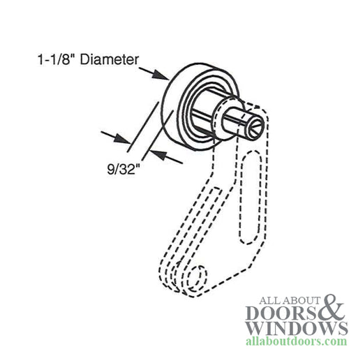 Roller Only,  1-1/8  Diameter Nylon, Flat  Tire - Roller Only,  1-1/8  Diameter Nylon, Flat  Tire