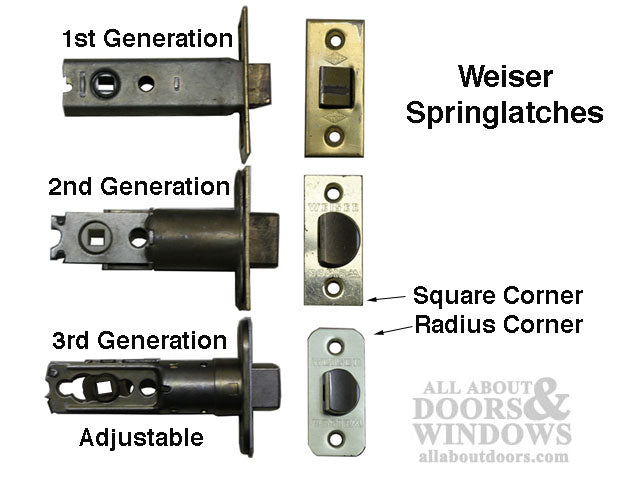 Weiser Springlatch,  2-3/4 Fixed  Backset,  Square Face - Weiser Springlatch,  2-3/4 Fixed  Backset,  Square Face