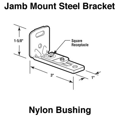 Pivot Bracket - Bottom - Steel - Bifold Door - Pivot Bracket - Bottom - Steel - Bifold Door