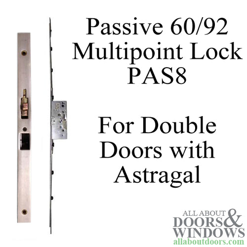 Passive PAS8 60/92 With Astragal Multi-point door lock - SS - Passive PAS8 60/92 With Astragal Multi-point door lock - SS