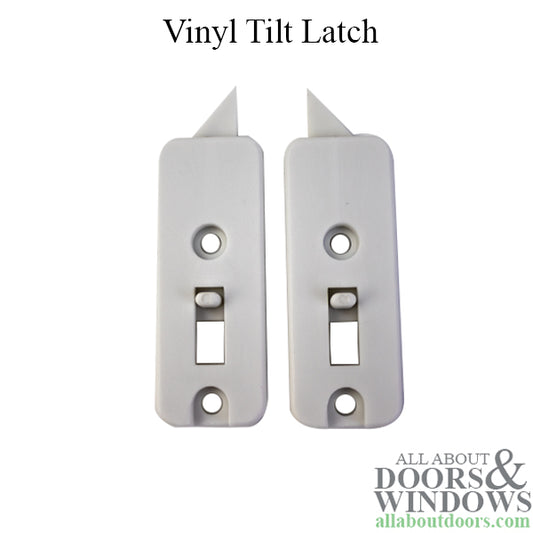 Tilt Latch - Vinyl Window Tilt Latch Hardware, Vinyl - White - Pair