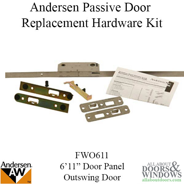 Passive FWO 6-11 OUTSWING Shootbolt Replacement Lock hardware Door Kit - Passive FWO 6-11 OUTSWING Shootbolt Replacement Lock hardware Door Kit