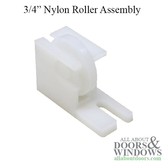 DISCONTINUED Nylon Roller Assembly with 3/4 Inch Nylon Wheel for Sliding Screen Door