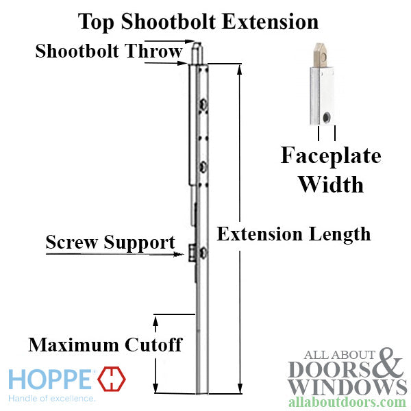 16mm Manual Top Extension, Shootbolt 27.56