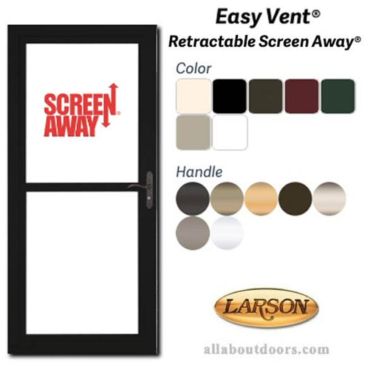 Larson Easy Vent Fullview Storm Door - Clear Glass