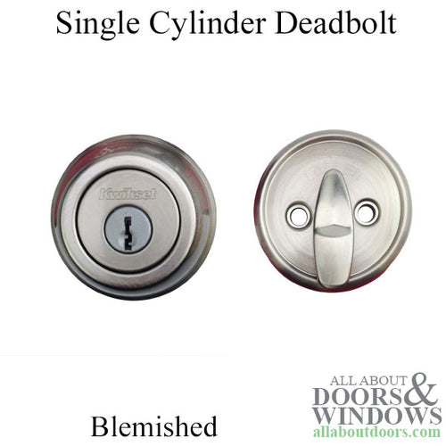 Blemished Kwikset Deadbolt 780 Single Cylinder Medium-Duty - Satin Nickel US15 - Blemished Kwikset Deadbolt 780 Single Cylinder Medium-Duty - Satin Nickel US15