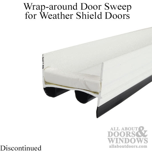 Discontinued - 36 Sweep, U-shape, wrap-around vinyl door bottom / sweep