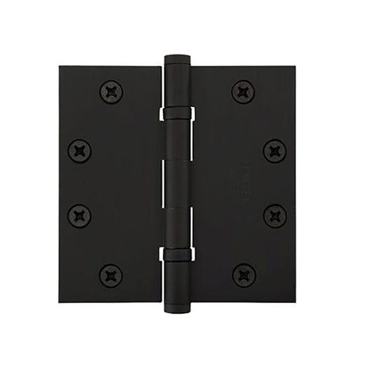 Heavy Duty Ball Bearing Hinge, Square Corners, 4-1/2" x 4-1/2", Black