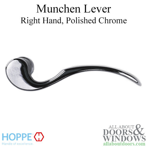 Munchen Lever Handle for Right Handed Multipoint Lock Handlesets - Polished Chrome - Munchen Lever Handle for Right Handed Multipoint Lock Handlesets - Polished Chrome